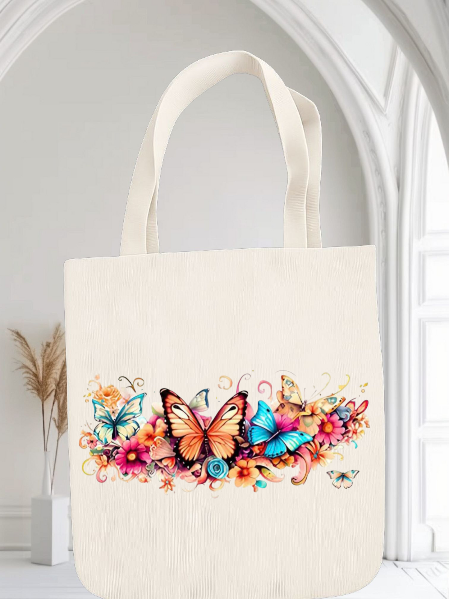 Floral Butterfly (2) Tote Bag