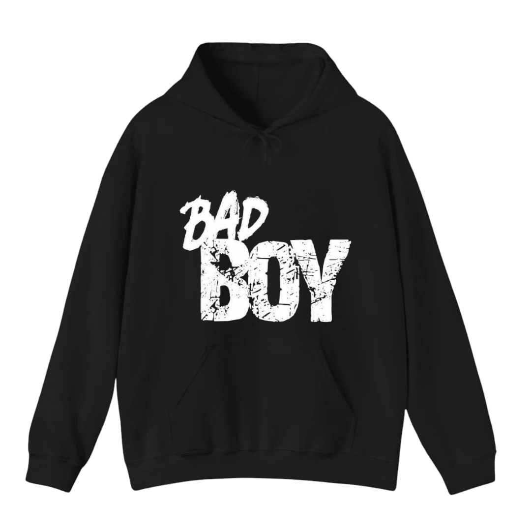 هودي أسود للجنسين - مطبوع عليه Bad Boy