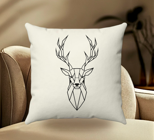 وسادة فنية هندسية على شكل غزال