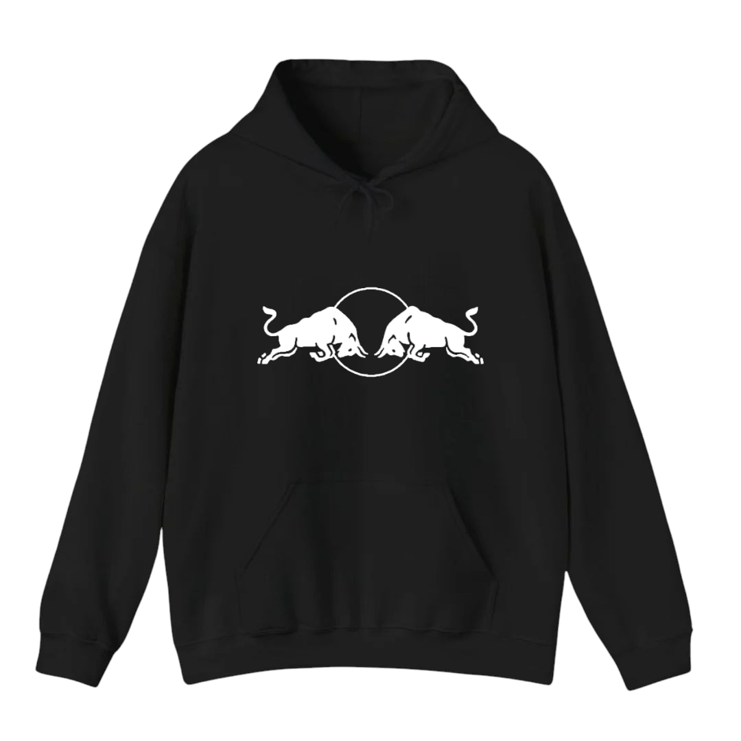 هودي أسود للجنسين - مطبوع عليه ريد بول إنرجي