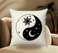 Sun and Moon Yin Yang Pillow
