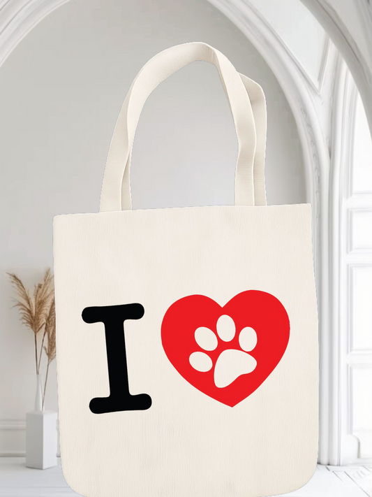 I Love DOG Tote Bag