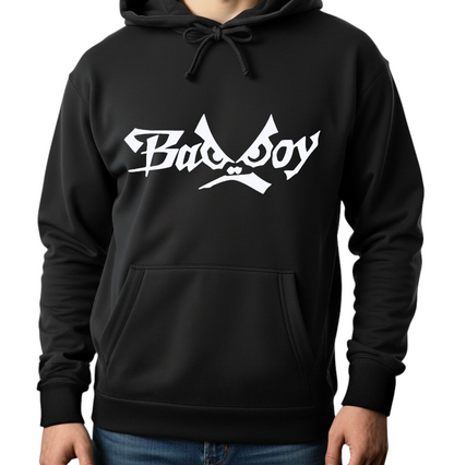 هودي أسود للجنسين - مطبوع عليه عبارة "فتى غاضب سيء"