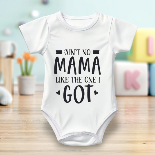 Baby Bodysuit Onesie Half Sleeves - Printed AIN'T NO MAMA