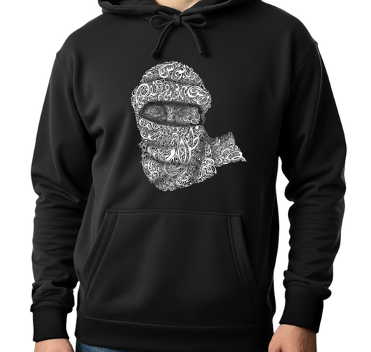 Unisex Black Hoodie - Printed Zalam Art