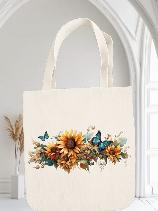 Sunflower butterfly Tote Bag