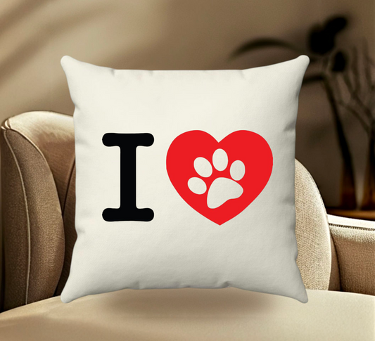 I Love DOG Pillow